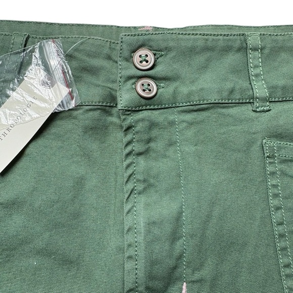 NWT Anthropologie Pilcro The Wanderer Shorts Size 31 Green Mid-Rise Pockets - Picture 5 of 13